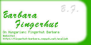 barbara fingerhut business card